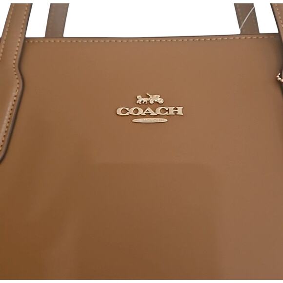 Coach Nina Tote Bag NEW Shade Saddle Brown Leather Purse NWT - Picture 9 of 11
